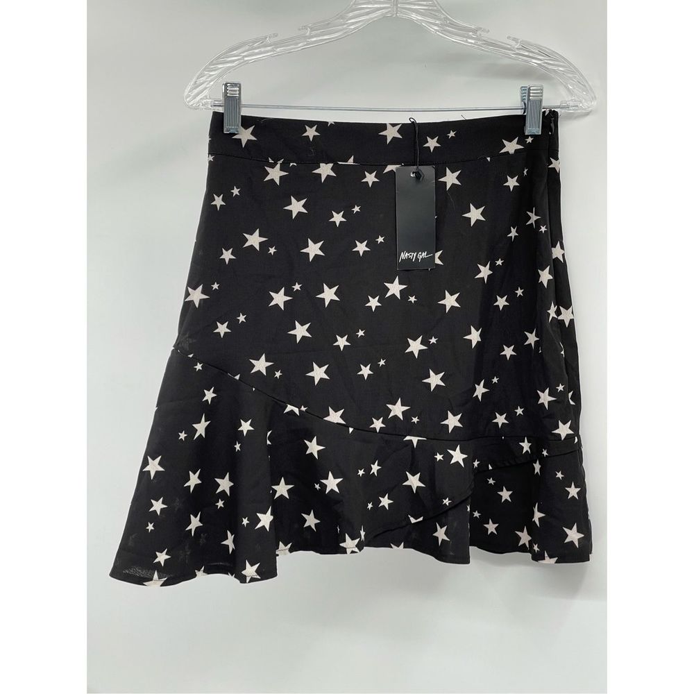 Nasty Gal Skirt Women Size 4 Black Stars New